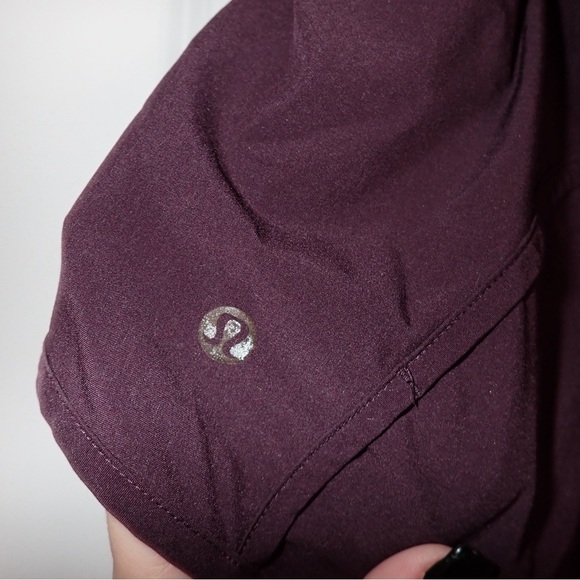 Lululemon Run Times II Lined Running Shorts 4" inseam Maroon Dark Adobe size 10 - Picture 3 of 8